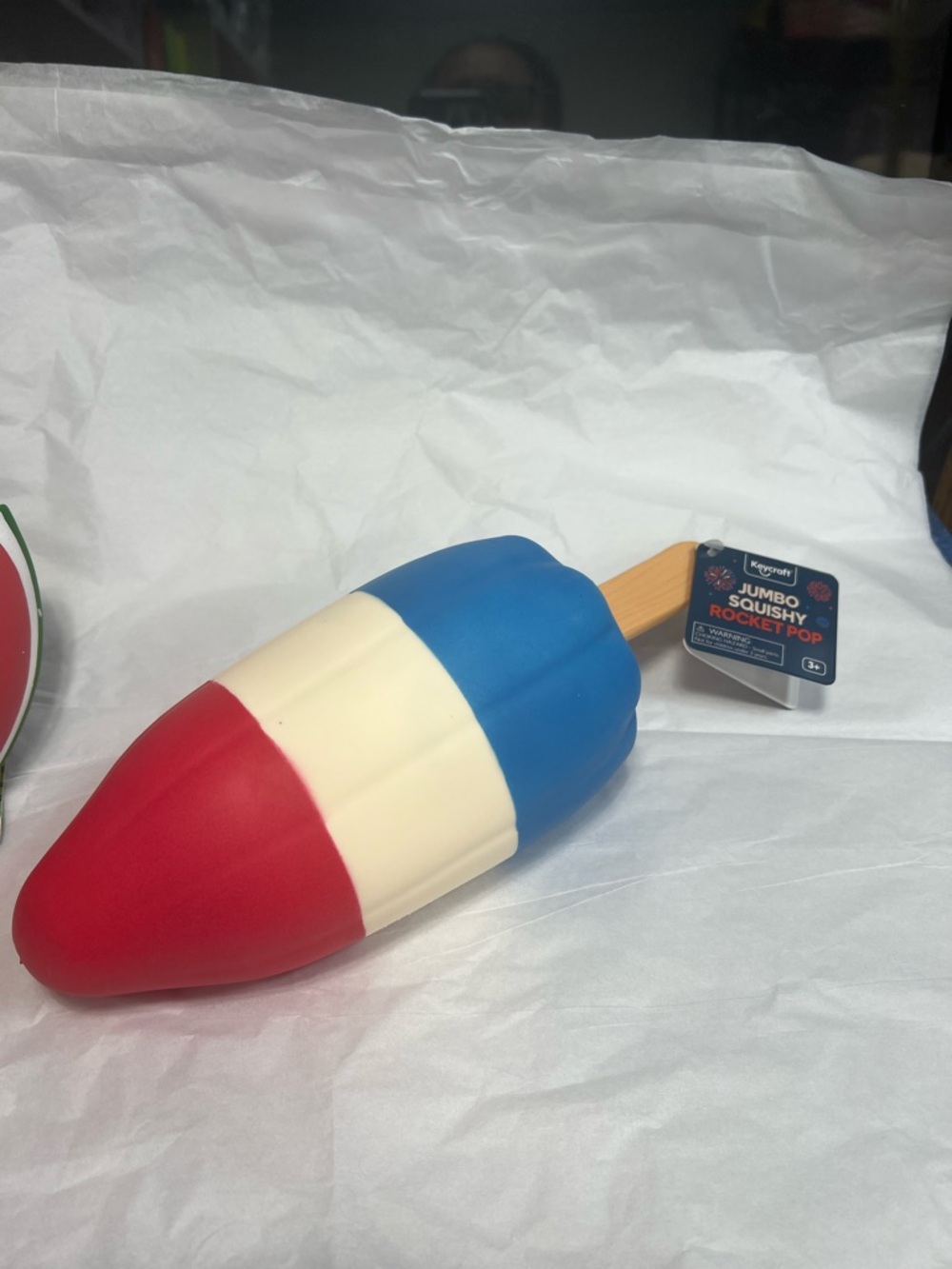 Popsicle Squishy Toy - Red, White & Blue NWT